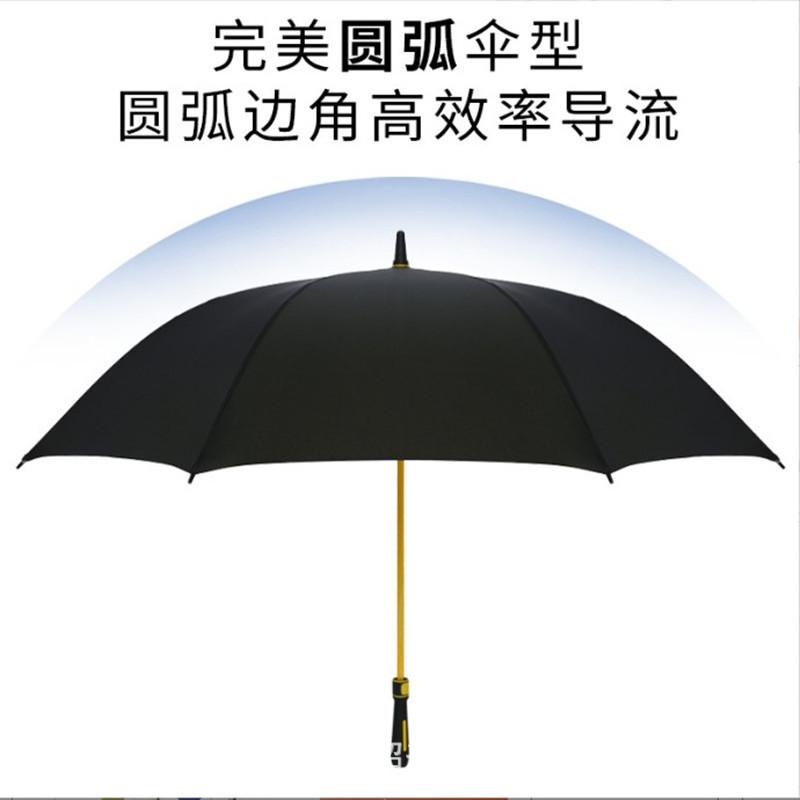 New full fiber straight golf umbrella enlarged thickened color scheme handle car business advertising umbrella printed logo