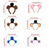 Cartoon Bear Ear Plush Headband Cosplay Costume Hairhoop Birthday Party Hairband Women Face Washing Hairhoop Accessories