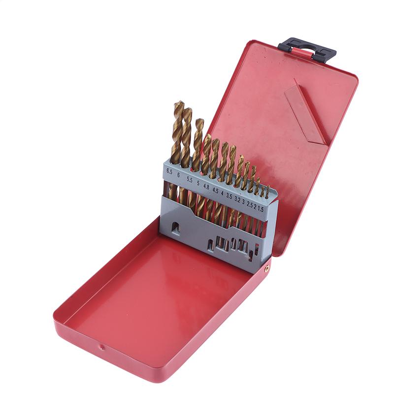 

13Pcs Hss-Co 5% Cobalt Twist Drill Bit Set Metric Straight Shank Set With Metal Case For Stainless Steel Wood Metal Drilling Onesize