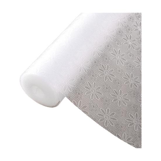 

Коврик для шкафа, нескользящая подкладка для кухонного ящика, водонепроницаемый маслостойкий защитный коврик для полки для домашней мебели белый