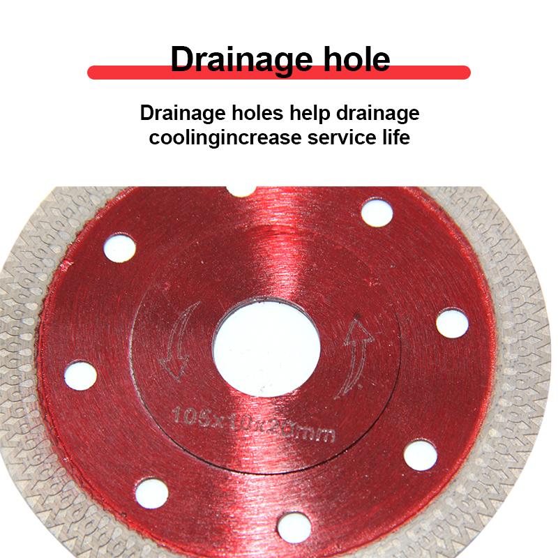 105*10*20 Diamond X-mesh Corrugated Saw Blade Ceramic Tile Marble Angle Grinder Tool Accessory Quartz Stone Cutting Blade