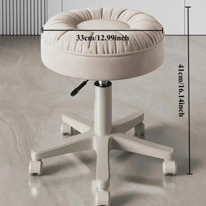 Taburete de Maquillaje, Lujo Ligero de Gama Alta para Dormitorio Femenino, Taburete de Tocador de Estilo Nuevo, Silla Pequeña Moderna y Sencilla para Salón de Uñas