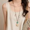2026 Summer Bohemian Sea Star Shell Beads Pendant Long Rope Necklace For Women Trendy Beach Seaside Vacation Jewelry Accessories