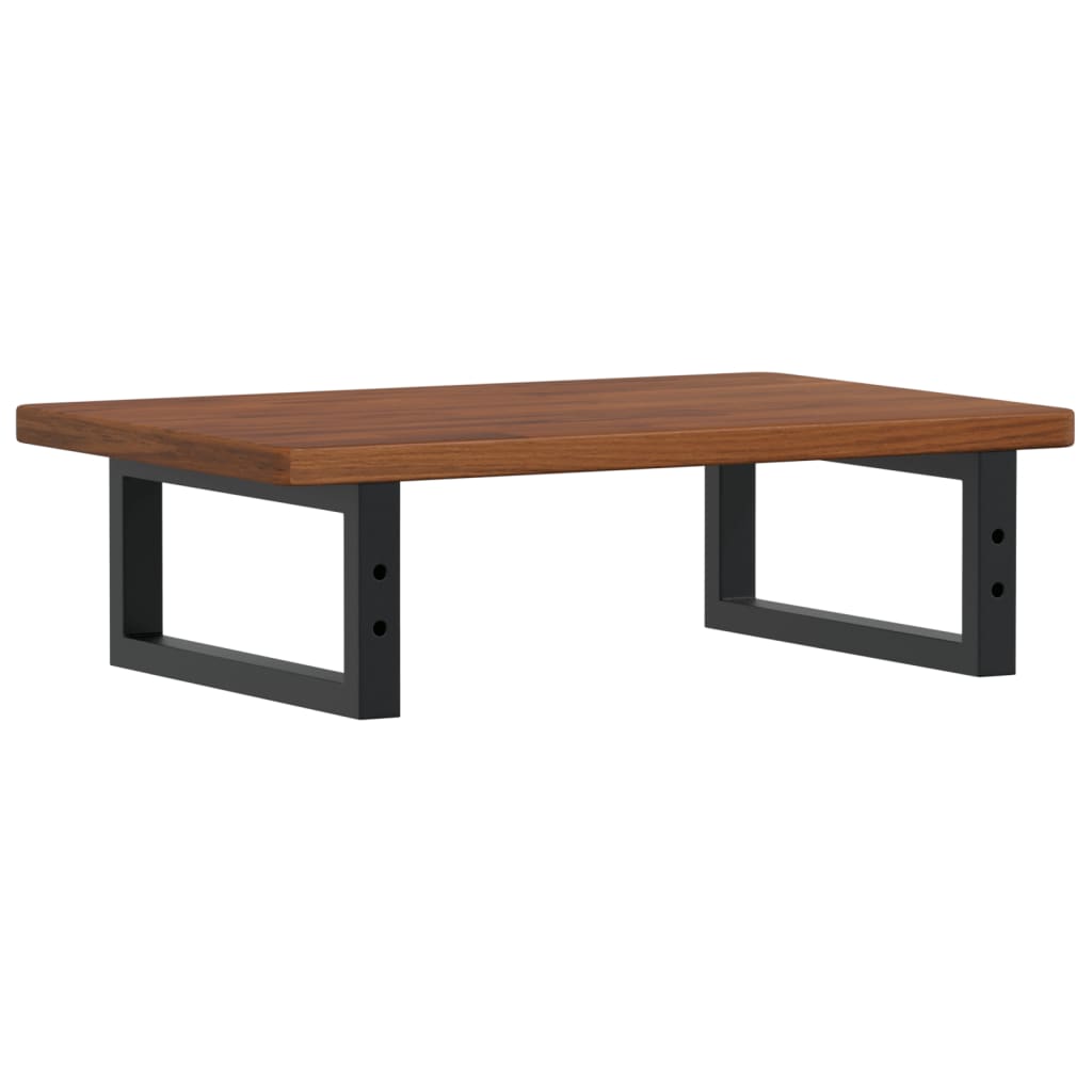 Wall Mounted Washbasin Countertop with Bracket Steel and Solid Oak Wood