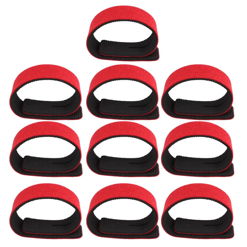 10 Stück Angelruten-Gürtelbinder Dehnbare Riemen Angelzubehör Binder Kabel Baitcasting Spinnrute Fliegenrute