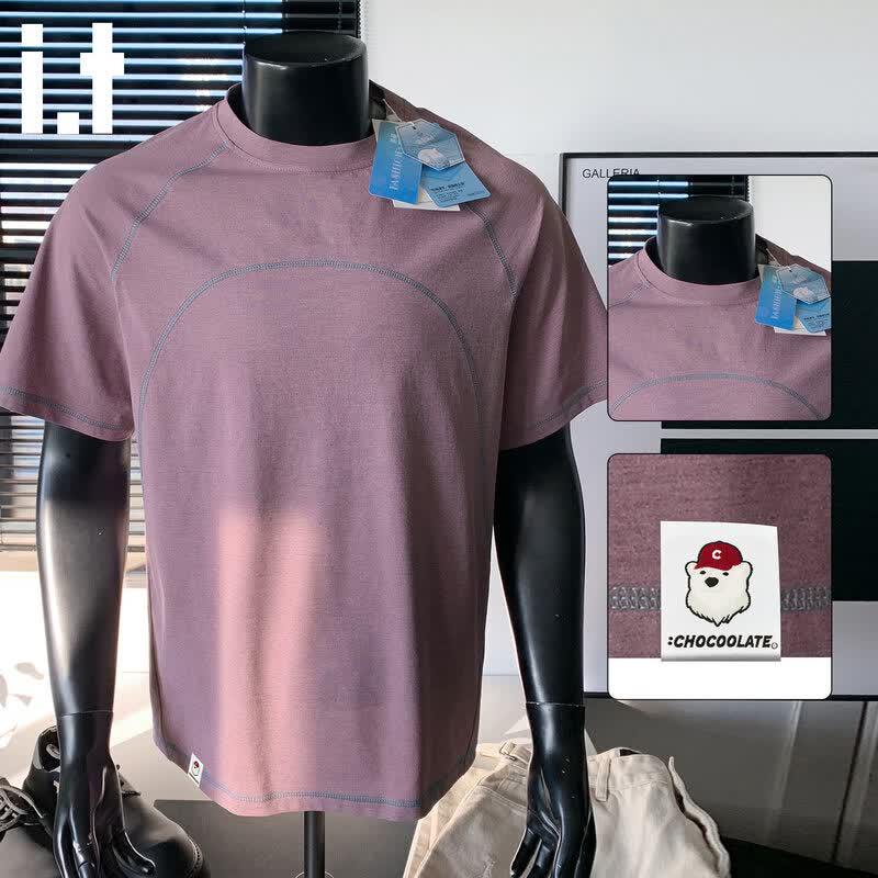 CHOCOOLATEit Hassu Line Men s Quick-Dry Round Neck T-Shirt 2XL