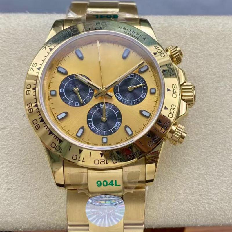 Rolex Daytona 40mm Diamond-Inlaid Multifunctional Automatic Mechanical Men's Watch.