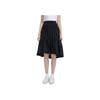 FILA Heritage Series Fashion Solid Color Loose High Waist Straight Woven Casual Skirt Women skirts Black F11W328306F-BK