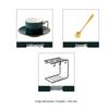 Sangqi Kaffeetasse und Untertasse Set mit Goldrand
