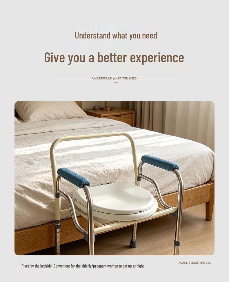 Elderly Foldable Shower and Toilet Commode Chair for Disabled Patients