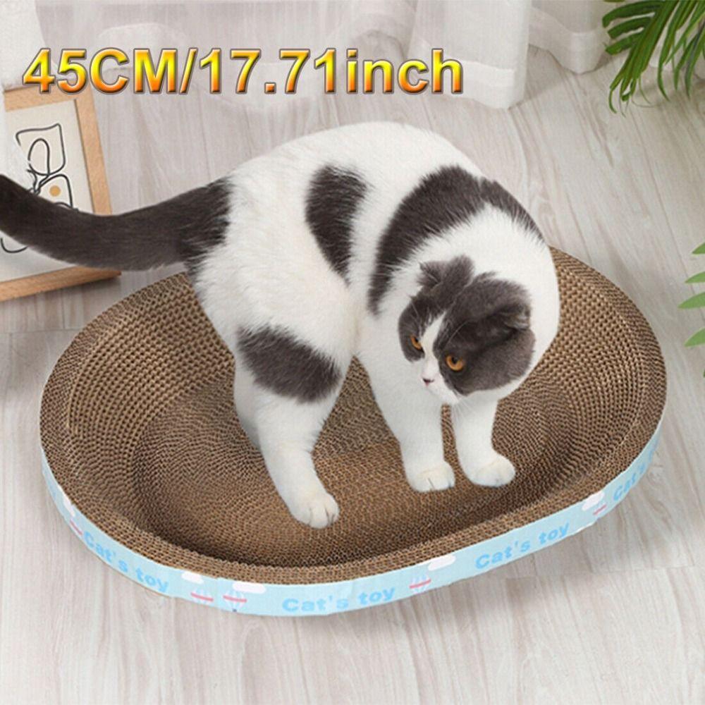 

Brown Cat Scratcher Large Cat Lounge Bed New Oval Cat Scratcher