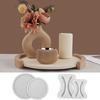 Creative Silicone Mold Elegant Round Flowerpot Tray Molds Silicone Texture Hand-Making Molds Perfect for Home Decorating