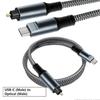 Adaptor Sunet Optic USB C Male la TOSLINK Male Convertor Digital USB-C la SPDIF pentru Conexiune Computer Laptop