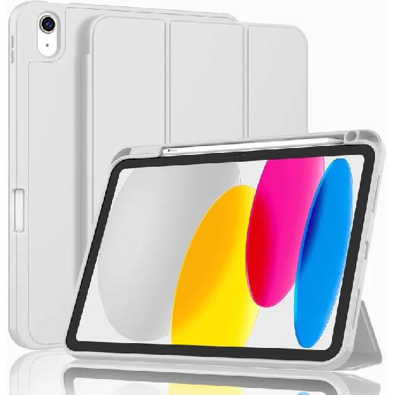 Case for iPad A16 11th A19 12th Generation Case  10th Air6/7/8th Mini 1/2/3/4/5/6/7  iPad Pro 11"12.9" PU Tri-folding with Pencil Holder Smart Cover