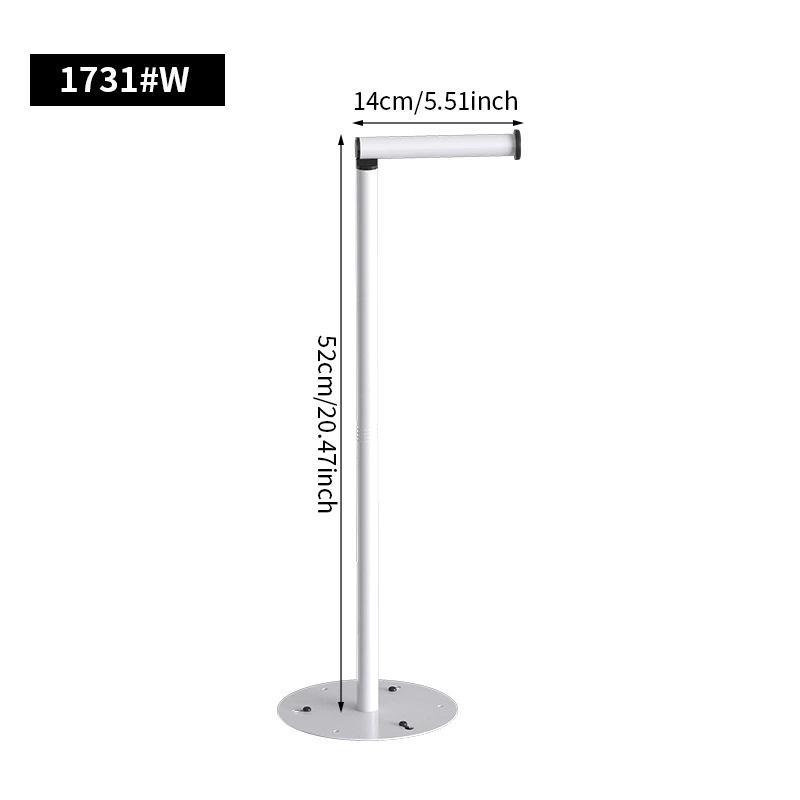 Stainless Steel Vertical Floor Toilet Paper Holder & Multi-functional Bathroom Storage Rack белый