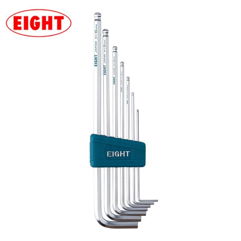EIGHT 7-Piece Metric Ball End Long Hex Key Wrench Set 7-piece set (1.5-6mm)