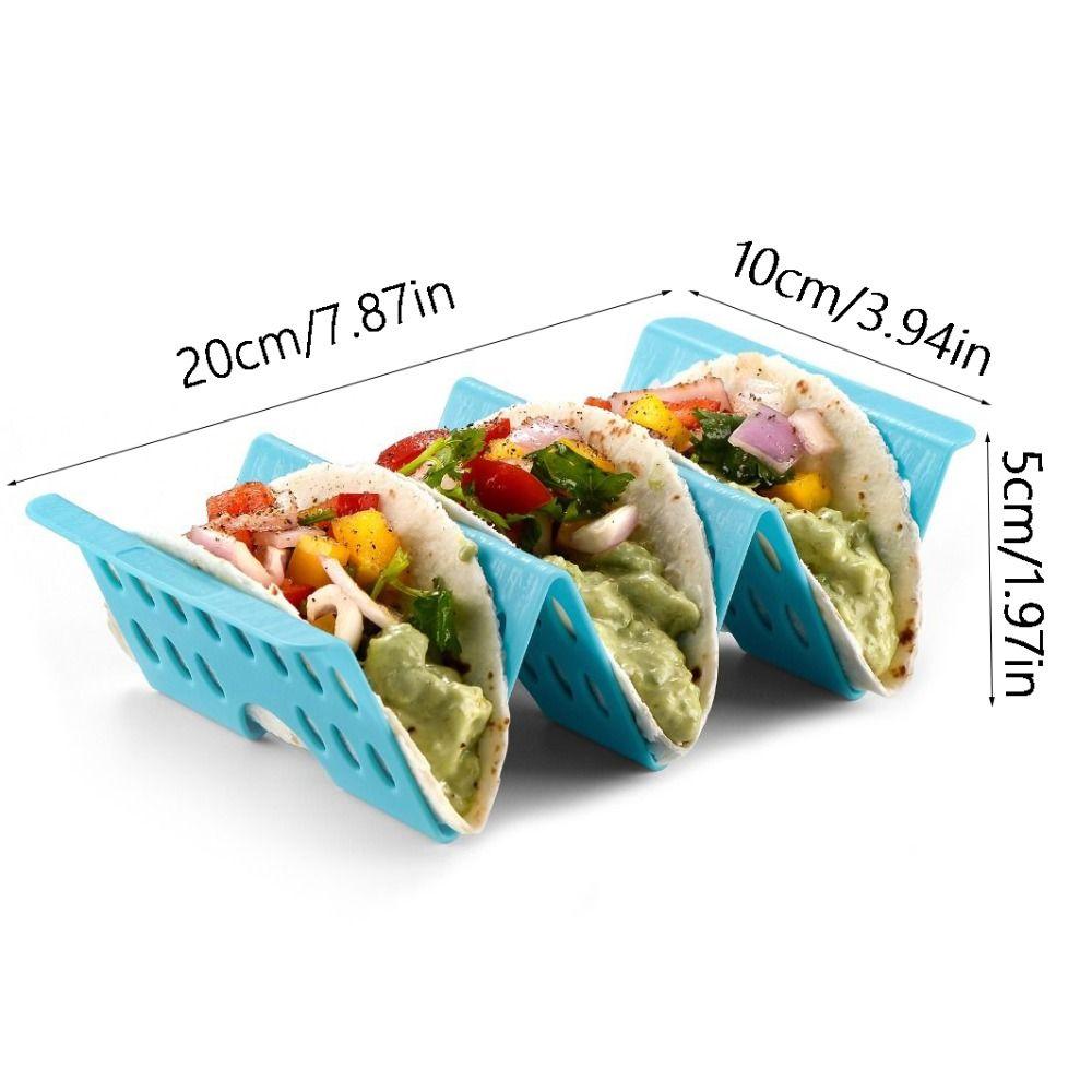 4Pcs Plastic Taco Holders Wave Shape Mexican Pancake Stand Creative Food Pallet  Tortilla