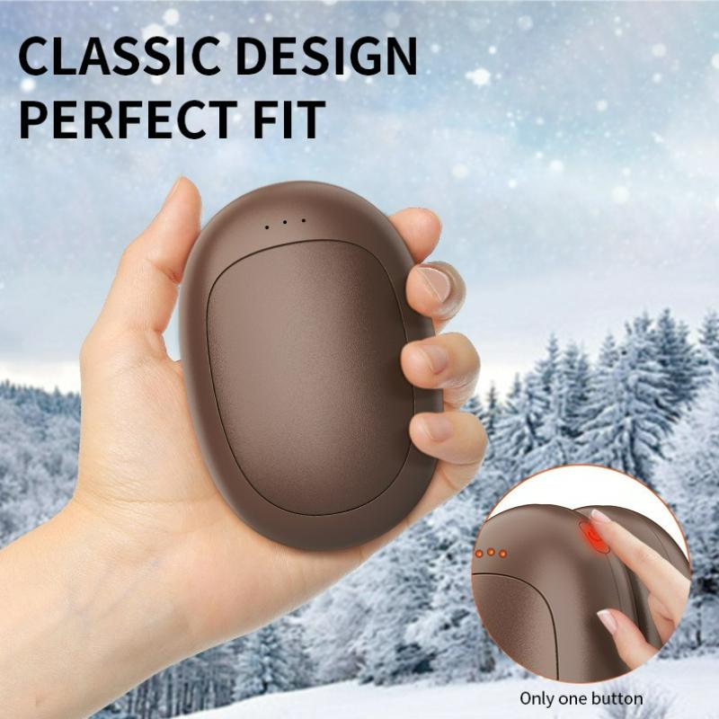 Magnetic Electric Hand Warmers 5000mAh Large Capacity 3 Heat Settings Portable USB Hand Warmer for Winter Outdoors Camping