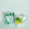 350ml Creative Plants Leaf Ceramic Mug Cute Coffee Tea Milk Stave Mugs Nordic Ins Style Breakfast Cups with Handle Novelty Gifts