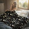 Rock Skull Seamless Flannel Blanket Perfect for Sofa Office Bed Travel Sleep Read Relax Camping Four Season Use
