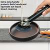 Multi-Functional Kitchen Cleaning Brush with Built-In Soap Dispenser Long Handle Durable Scrubber for Pots & Pans