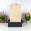 Stein Gufa Ganesha Tischbrunnen mit LED RGB Licht für Wohnkultur/Büro/Geschenk/Einweihungsgeschenk/Hochzeitsgeschenk (Beige Stone)