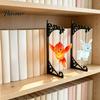 Magische Schlafzimmer-Nachtlicht-Bücherregal-Lampe mit Eulen-, Phönix- und Hirschfiguren, Vintage-Eisenständer Dekorativ für Bücherregal-Beleuchtung, Warmes Bibliothekslicht