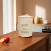 2Pcs Washable Fruit Storage Bag Wear-resistant Foldable Imitation Linen Storage Bag Recyclable Kitchen Drawstring Bag