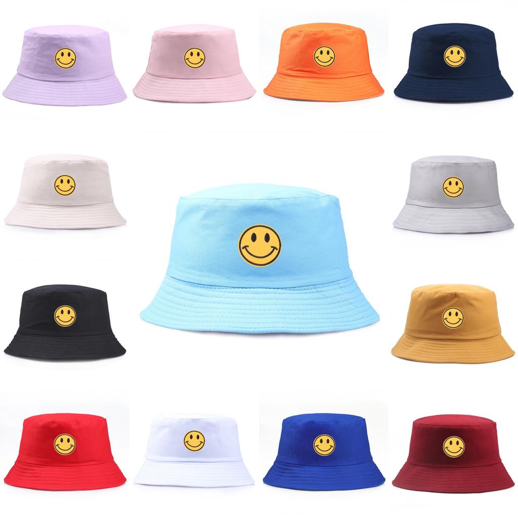 Cotton Embroidered Fisherman Hat With Sun Protection For Summer Beach And Casual Wear