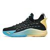 Anta KT5 Thompson PU Shock Absorption Non-Slip Wear-Resistant Mid-Top Basketball Shoes Men Basketball Shoes Black Blue Yellow 112021102-2