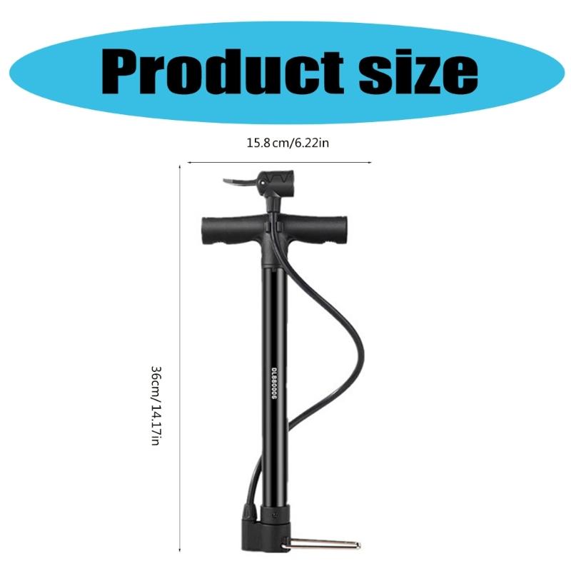 High Pressures Mini Cycle Air Pumps with Balls Needle Bicycles Floor Pumps Bike Tire Pumps with Double Head Valves