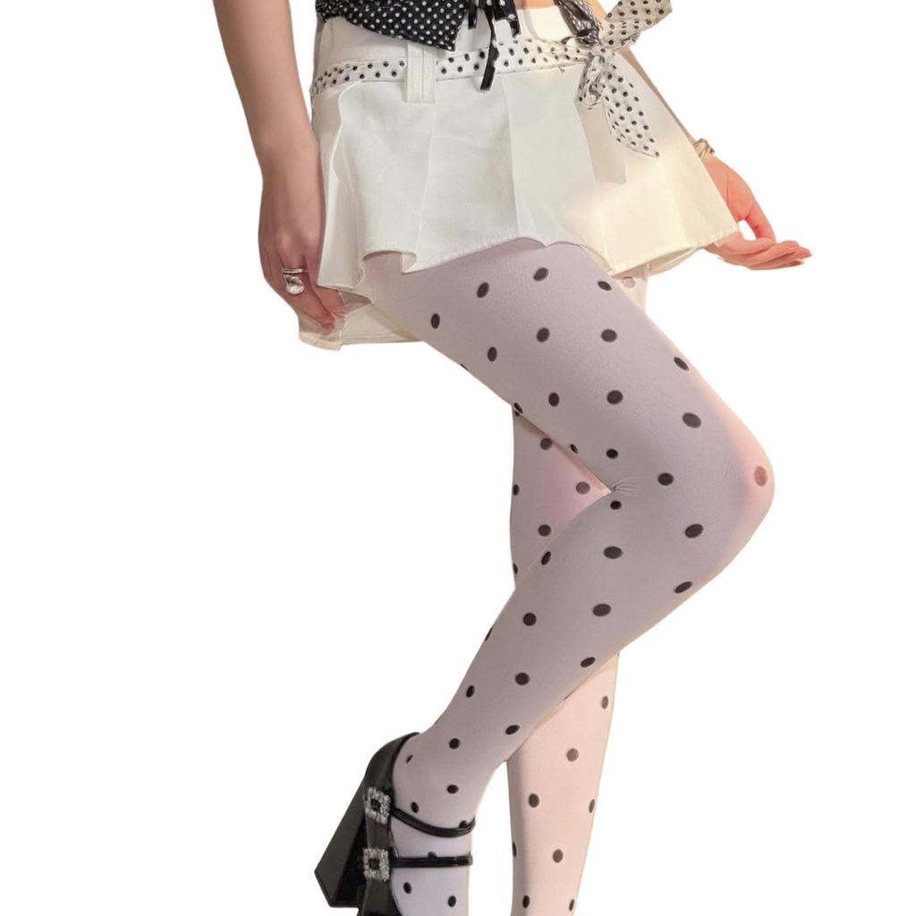 High Waist Dot Tights Stretchy Nylon Hosiery Fashion TightsFor Women and Girls Comfortable Wearing Experience