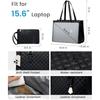 Large Women Lunch Bags With Insulated Compartment 15.6inch Laptop Tote Bag with Leakproof Lunch Box Pocket Work Bag Handbag