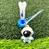 Plastic Anti Lost Golf Tee Hanger Cartoon Astronaut Golf Tee Ring with Strap for Men Women Loss Prevention Tee Holder for Golf Enthusiasts