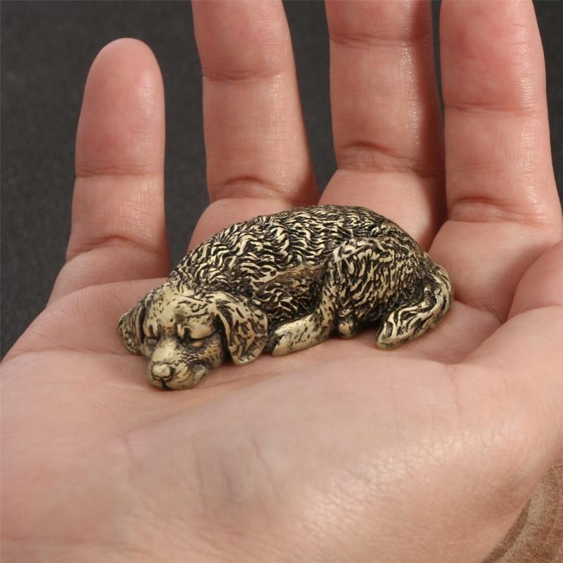 Metal Animal Statues Figurines Retro Dog Statue Figurines Sculptures Tabletop Centerpieces Home Decors Collectibles