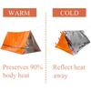 Outdoor 2-person emergency shelter survival tent kit tube tent sleeping bag waterproof outdoor first aid hot blanket reusable