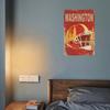 Vintage Metal Sign Washington Fan Retro Aluminium Wall Decor Bar Garage Man Cave 8x12 Inch