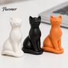 Nordisk Stil Hemprydnad Modern Minimalistisk Kattfigur, Abstrakt Statyettprydnad, Harts Konstnärliga Släta Accenter Djurskulptur för Vardagsrum