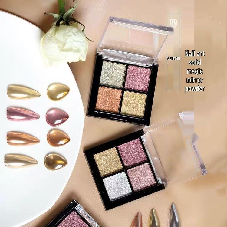 Aurora Metallic Mirror Nail Art Powder - Four-Color Mix