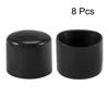 uxcell Screw Protector Bolt Protector End Cap Cover 42mm ID Vinyl Round Black Pack of 8