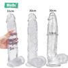 Soft Huge Dildo Simulation Penis Crystal Transparent Penis Sex Toy For Woman
