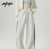 MJ Style Women's High-Waist Striped Jogger Sweatpants