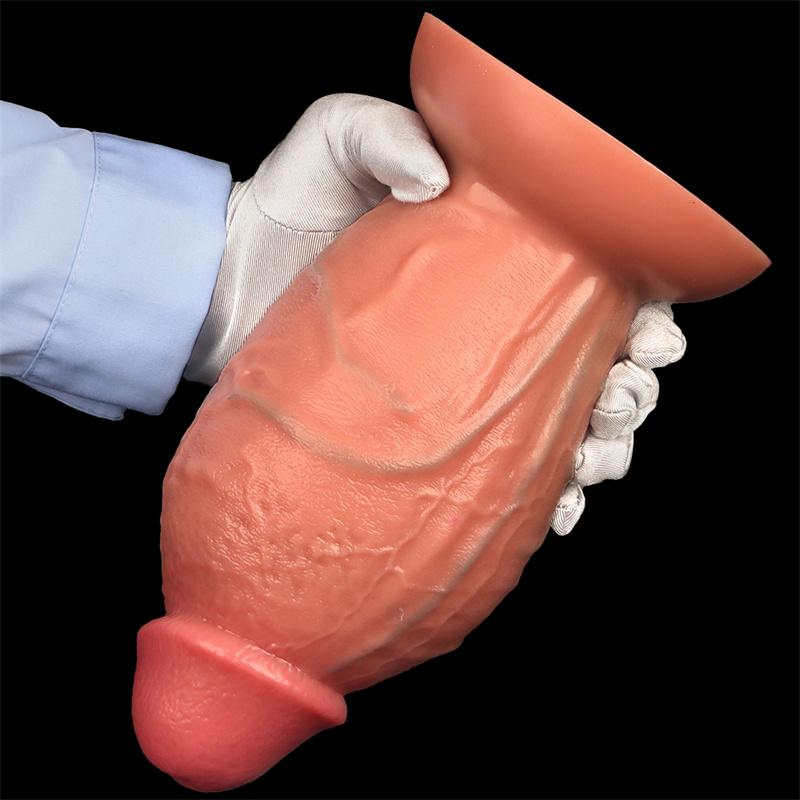 23*10CM Plug anal supradimensionat Penis Silicon lichid Simulare dublă duritate Penis supradimensionat Jucărie sexuală pentru adulți