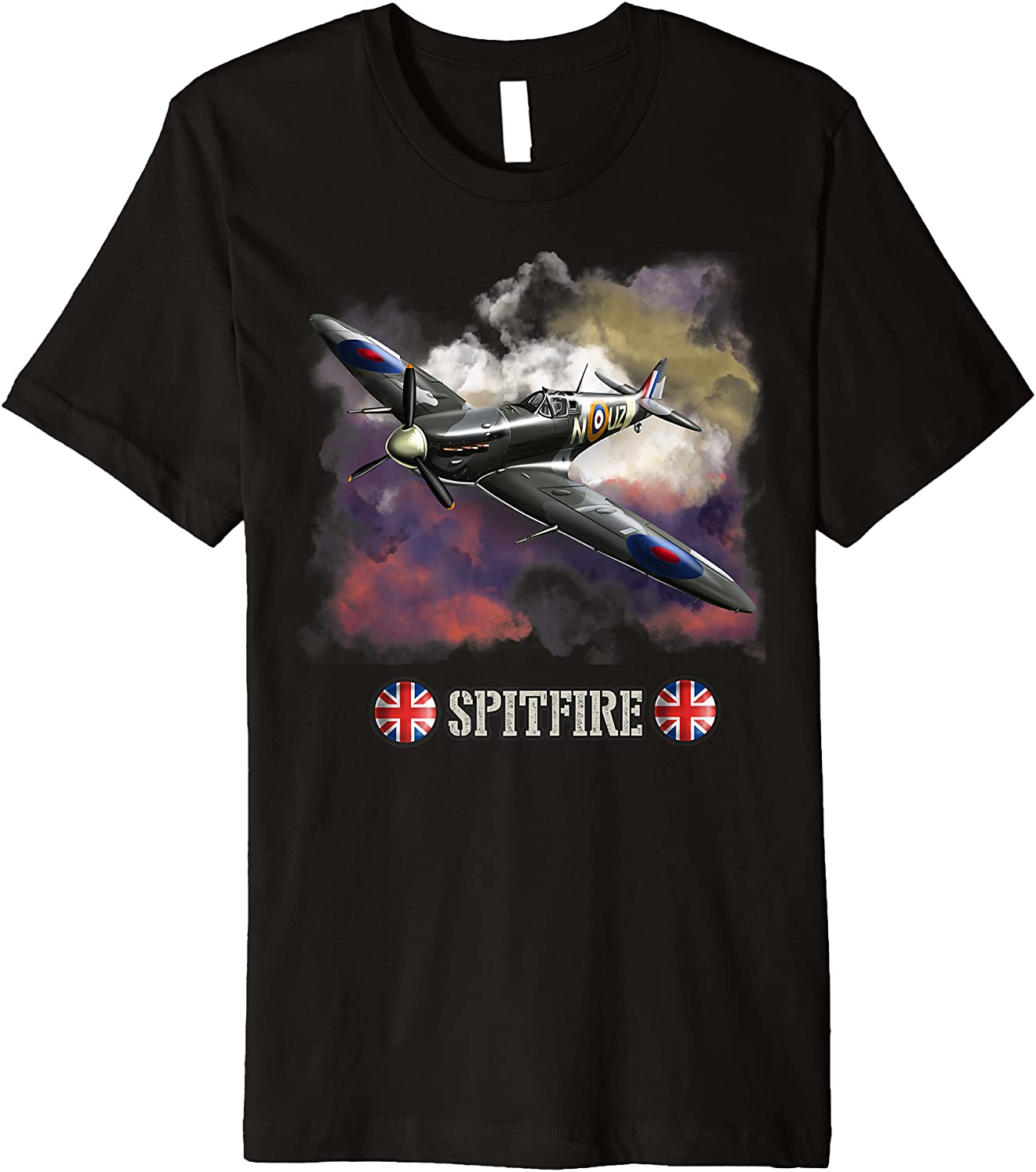 WWII British Aircraft RAF Supermarine Spitfire Fighter TShirt Summer Cotton ONeck Short Sleeve Mens T Shirt New S3XL S