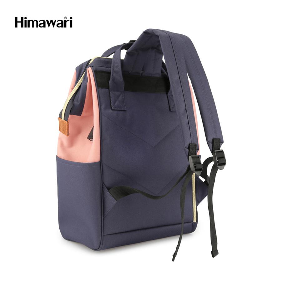 Beige-yellow City Backpack with USB and Pockets - Himawari