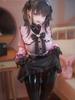 New 26cm Miu Kurokawa Full Painted Gk Statue Interchangeable Face Anime Figure Desktop Ornament Gift For Anime Fans