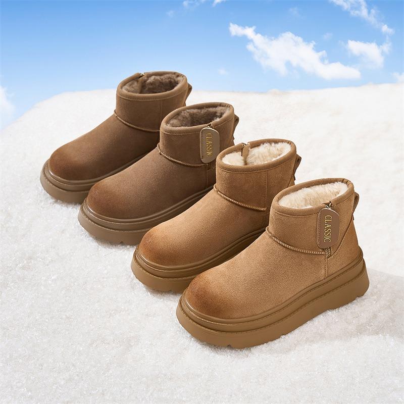 ZHR is velvet and thickened snow boots for women, warm and waterproof thick-soled cotton shoes for winter women's shoes.