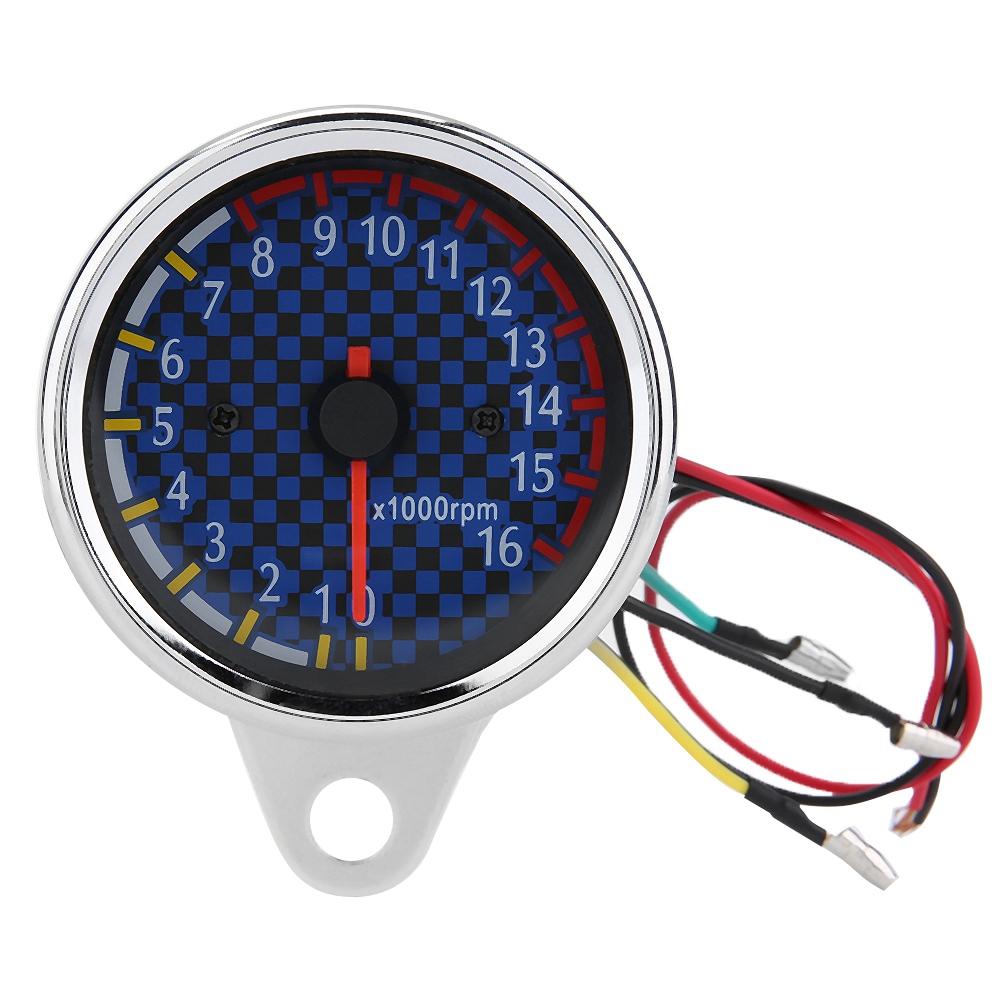 DC 12V Universal Motocicletă LED Display Turometru Electronic Tahometru Ceas 16000rpm