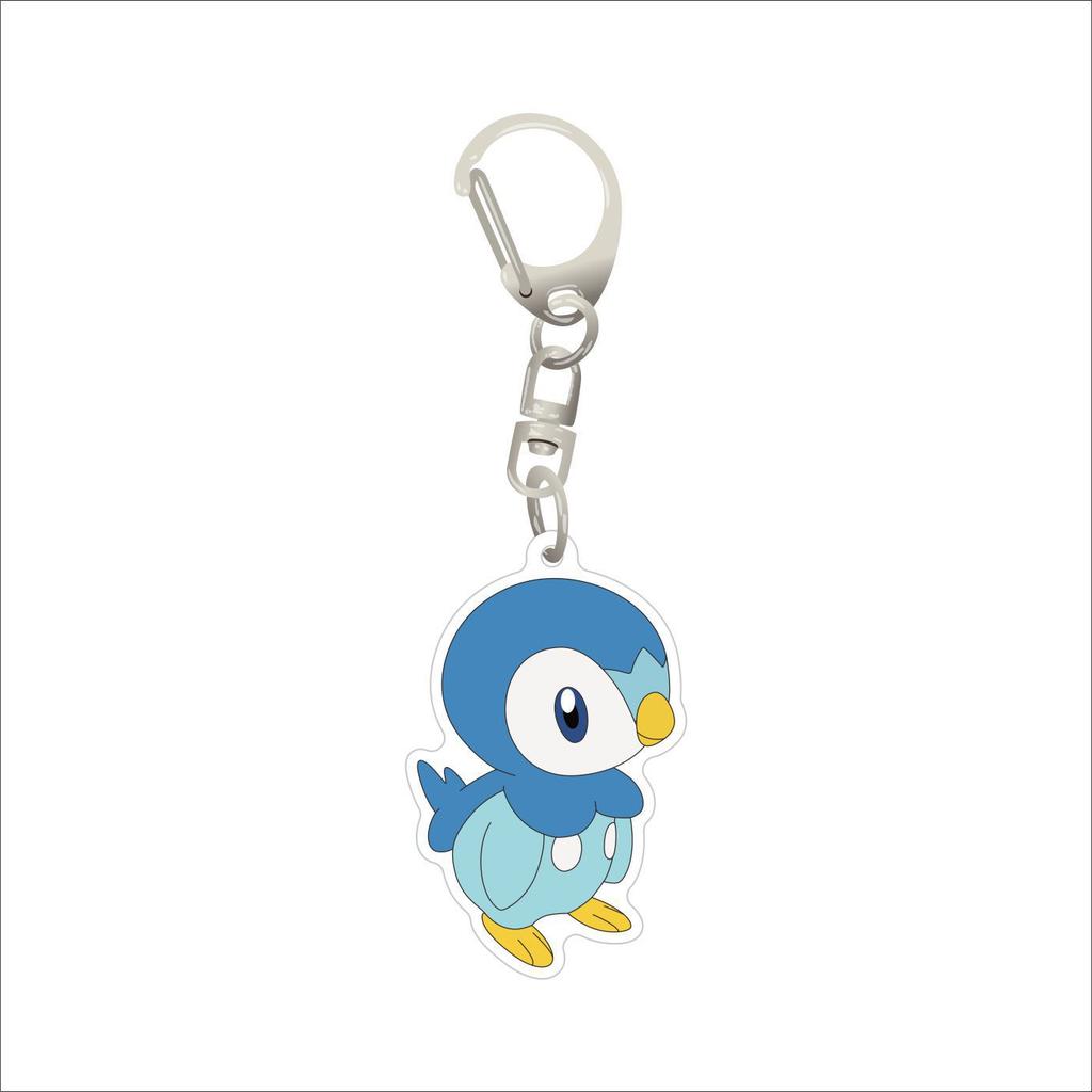 Kawaii  Acrylic Keychains Pikachu Rowlet Mewtwo Gengar Eevee Squirtle Lucario Gyarados Psyduck Keyrings Pendants Figure