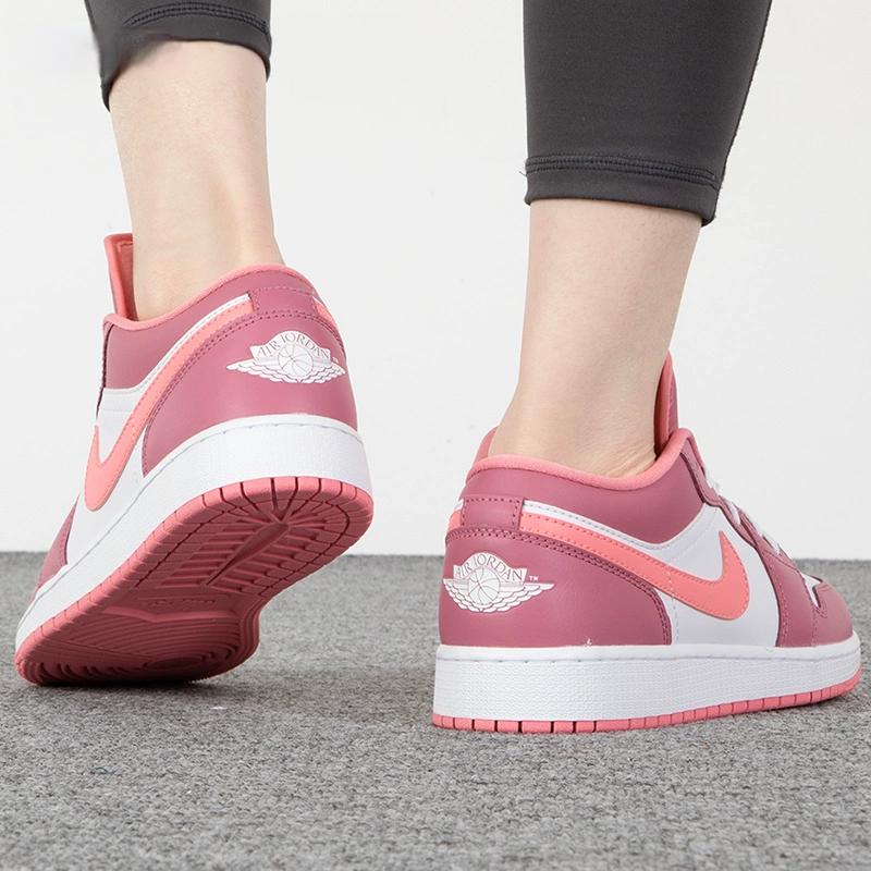 Air Jordan 1 Low GS Desert Berry Kids Sneakers Pink Coral-Chalk White 553560-616